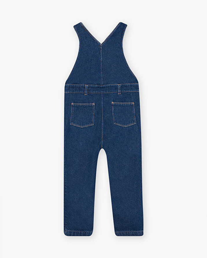 Salopette longue en denim Coloris bleu marine Natalys
