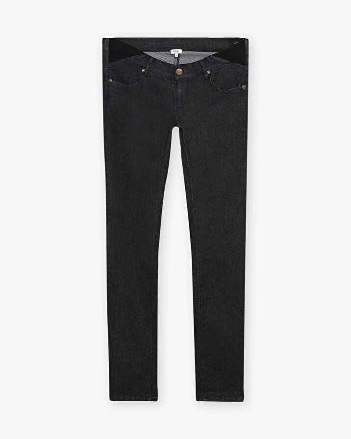 Jean slim de grossesse taille basse Coloris noir  Natalys