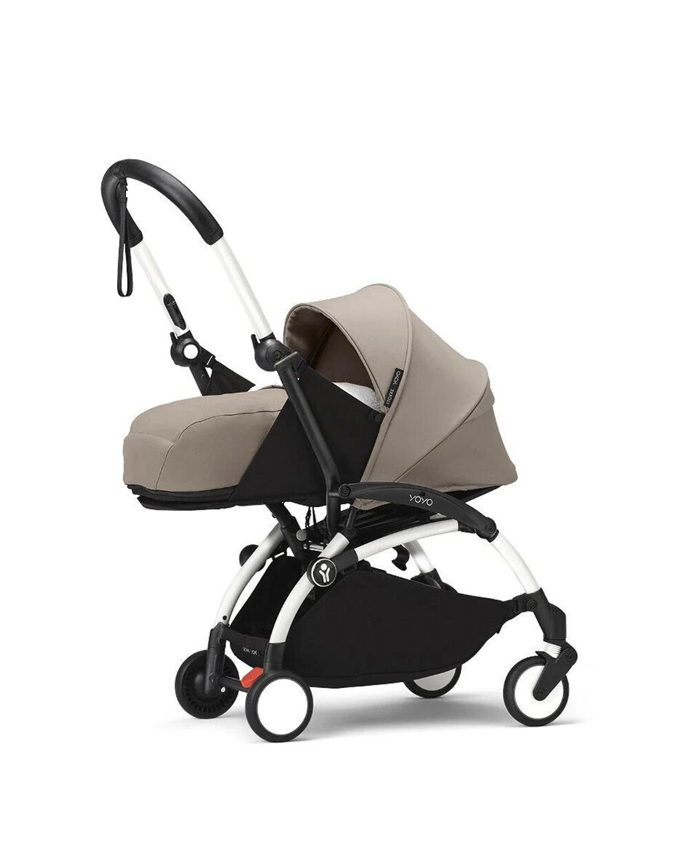 Poussette YOYO³ pack nouveau-né 0+ avec cadre blanc Coloris taupe Stokke