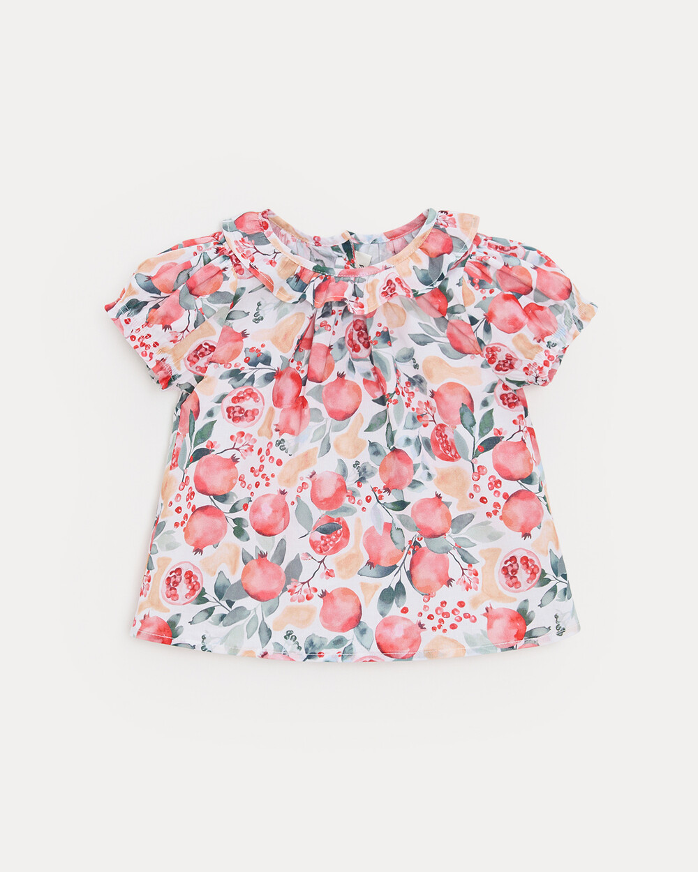 Blouse manches courtes Thelma Imprim&eacute; grenade  Natalys