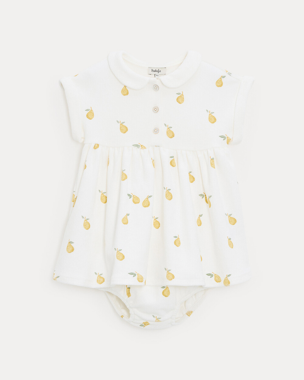 Robe en &eacute;ponge L&eacute;onie Imprim&eacute; poires  Natalys