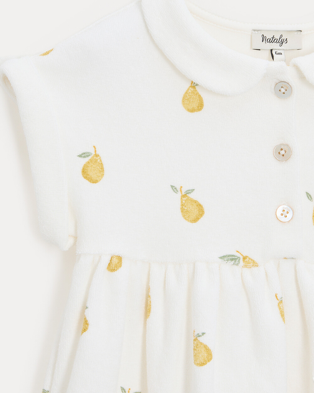 Robe en &eacute;ponge L&eacute;onie Imprim&eacute; poires  Natalys