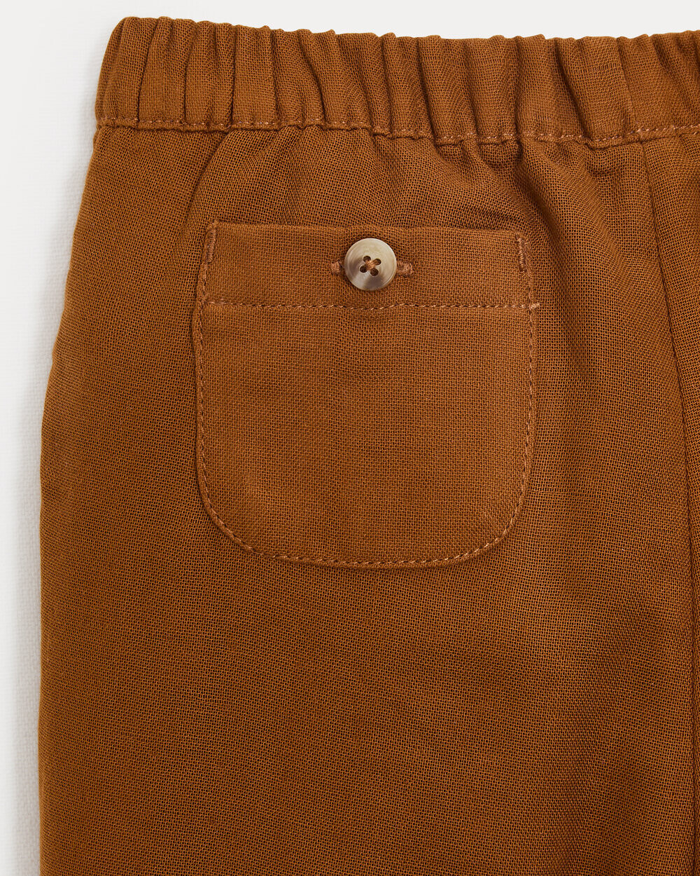 Pantalon en gaze de coton Achille Coloris noisette  Natalys