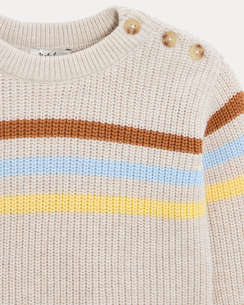 Pull en tricot fantaisie Willie Coloris beige  Natalys