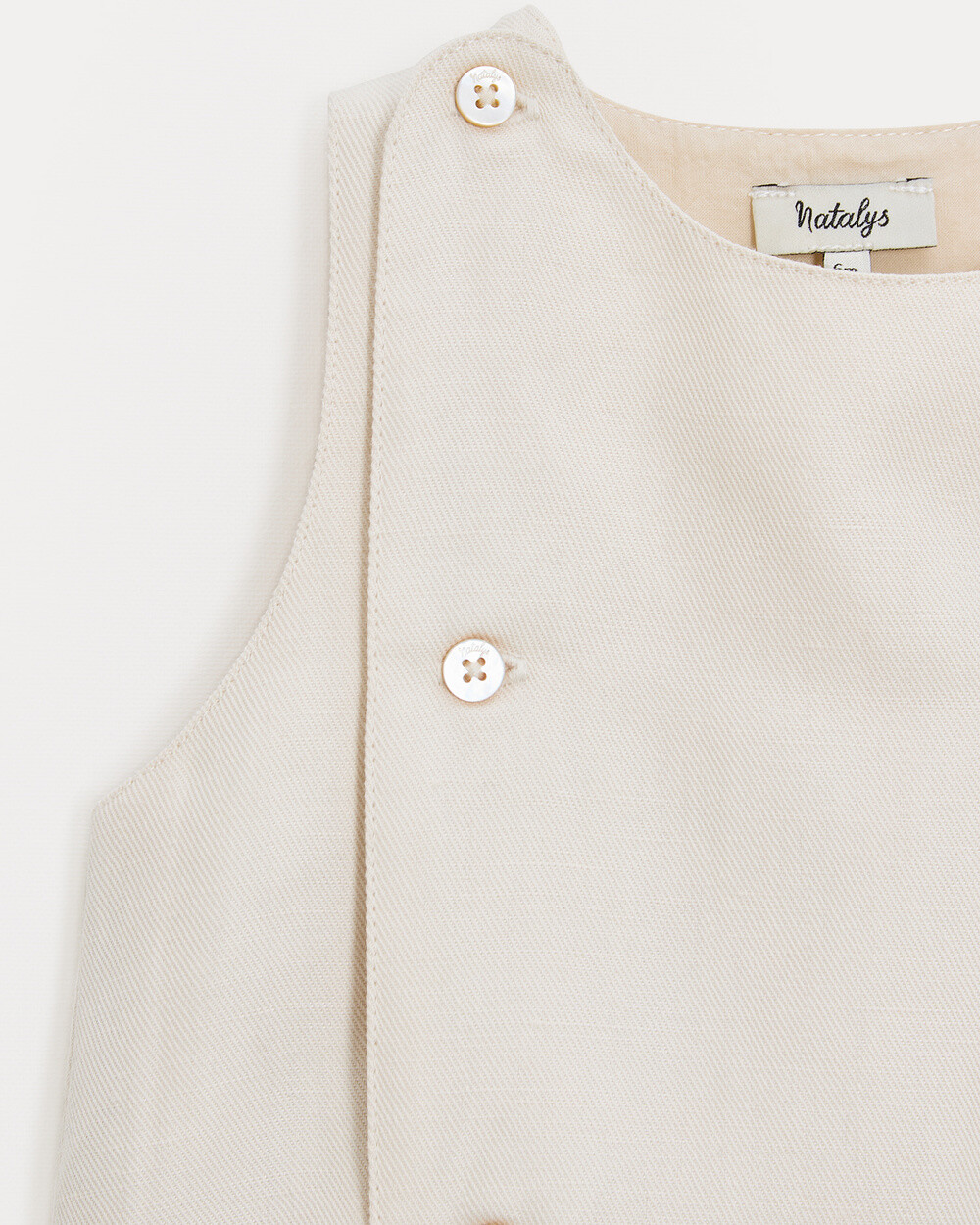 Barboteuse en twill Honor&eacute; Coloris beige  Natalys