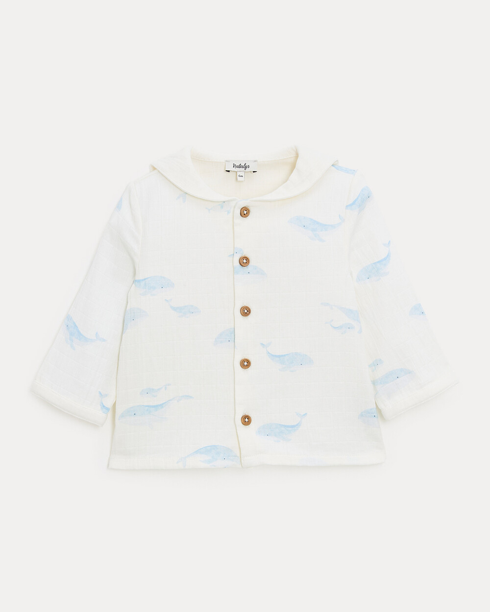 Chemise &agrave; manches longues Augustin Imprim&eacute; baleines  Natalys