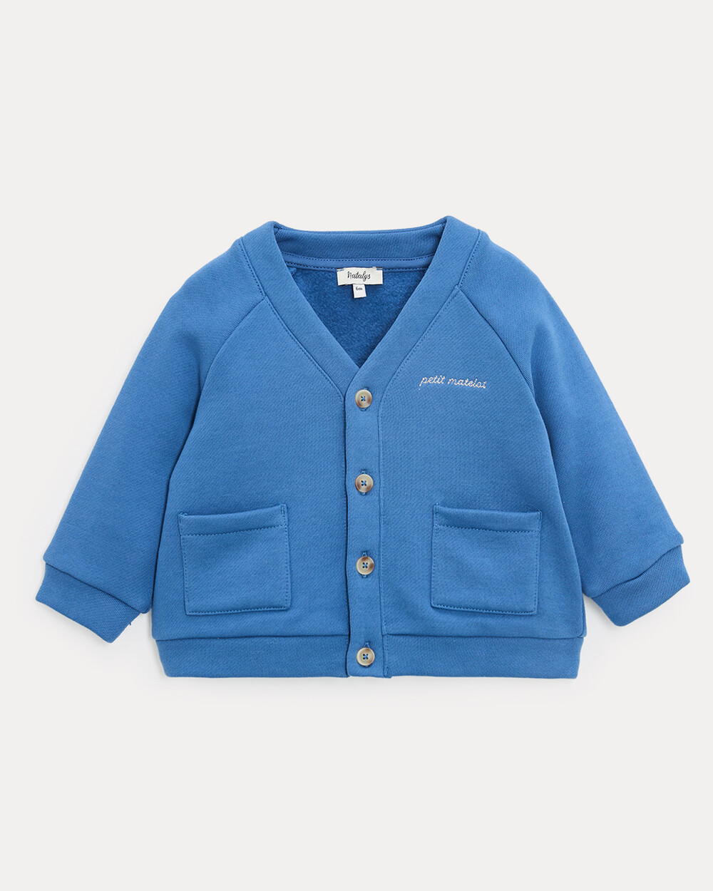 Gilet en molleton Georges Coloris bleu nattier  Natalys