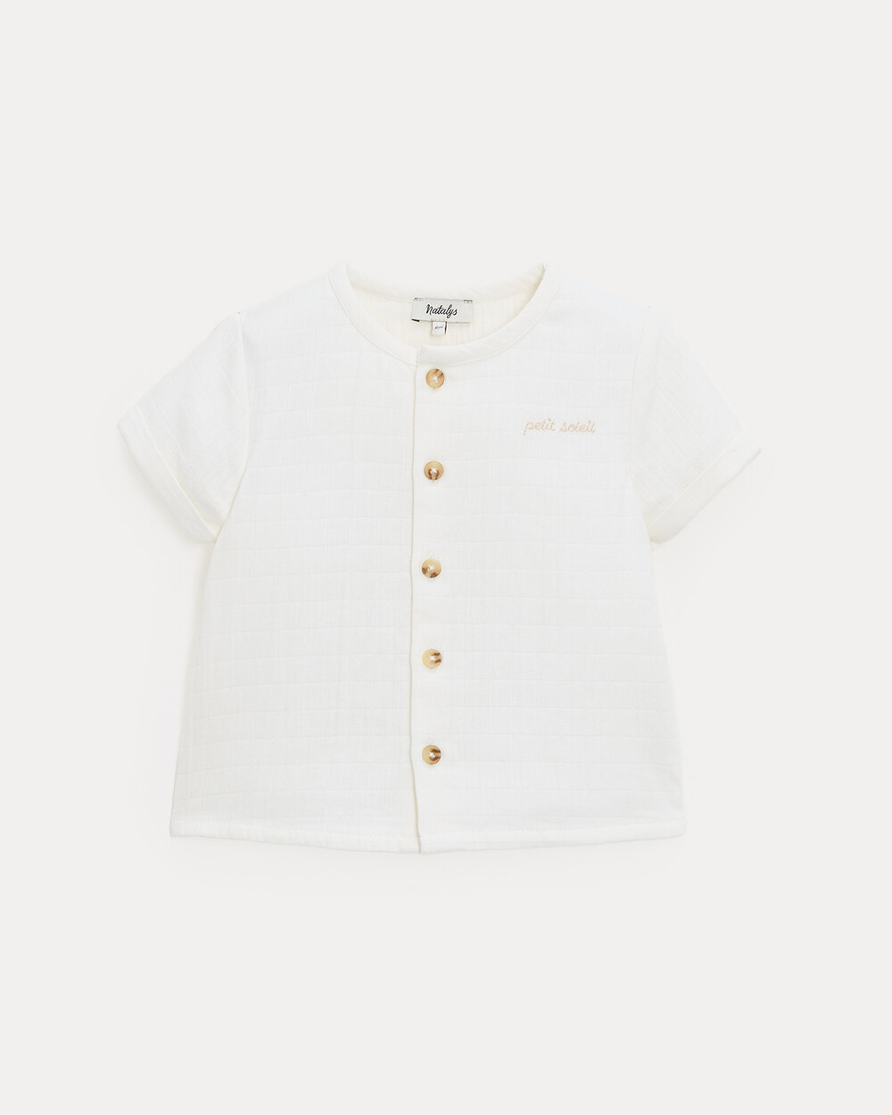 Chemise &agrave; manches courtes Th&eacute;odore Coloris &eacute;cru  Natalys