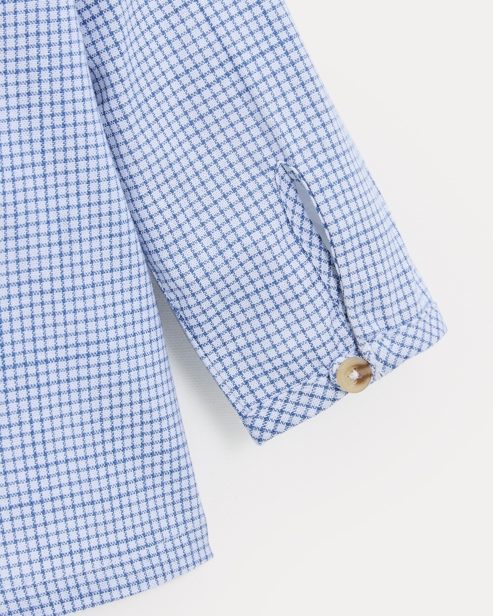 Chemise à manches longues Augustin Imprimé carreaux bleu Natalys