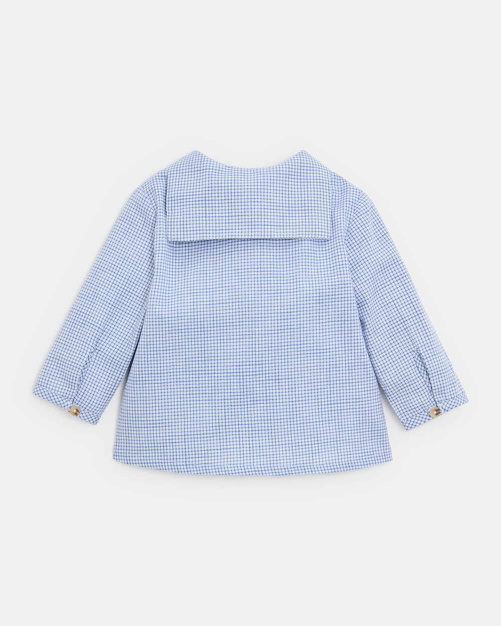 Chemise à manches longues Augustin Imprimé carreaux bleu Natalys