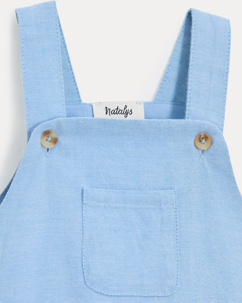 Barboteuse en chambray Octave Coloris bleu clair  Natalys