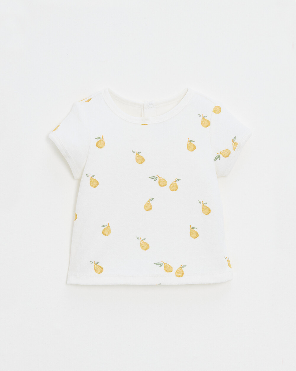 Tee shirt manches courtes en &eacute;ponge Lubi... Imprim&eacute; poires  Natalys