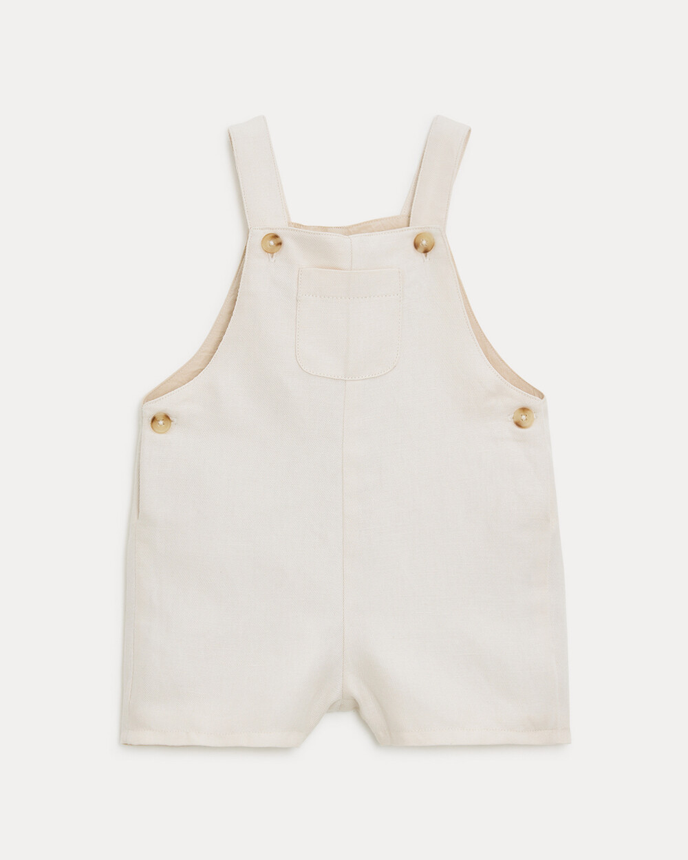 Salopette courte en twill Edgar Coloris beige  Natalys