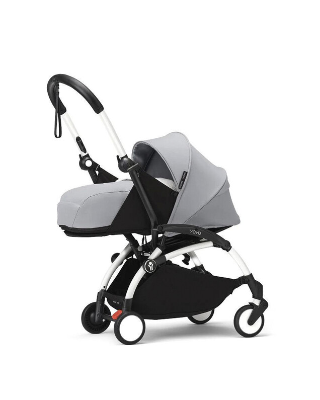 Poussette YOYO³ pack nouveau-né 0+ avec cadre blanc Coloris stone Stokke