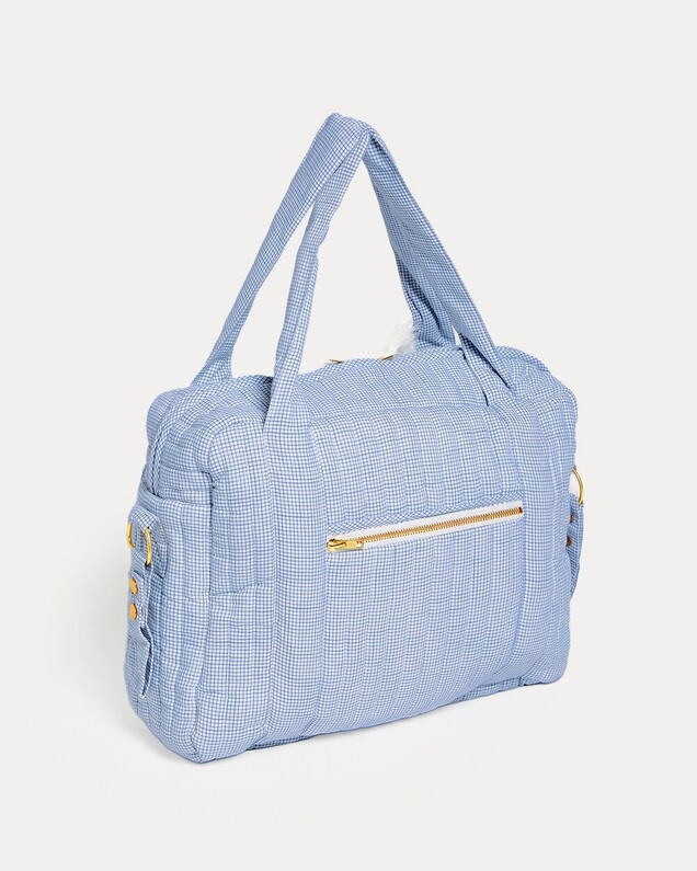 Sac à langer Auguste Imprimé carreaux bleu Natalys