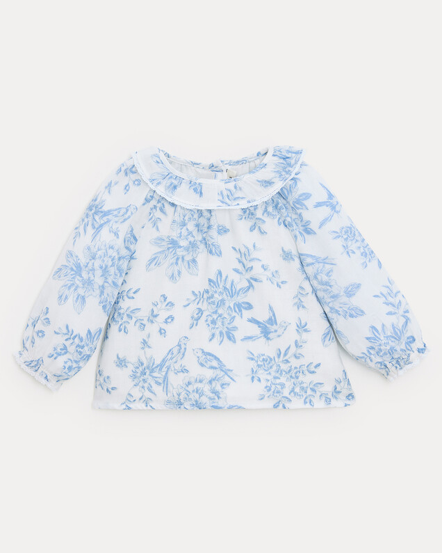 Blouse à manches longues Adèle Imprimé porcelaine Natalys