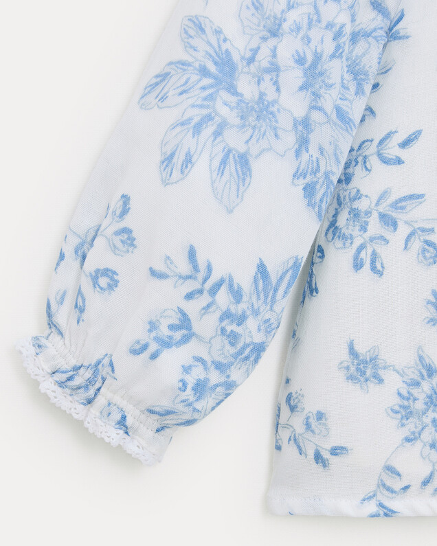 Blouse à manches longues Adèle Imprimé porcelaine Natalys