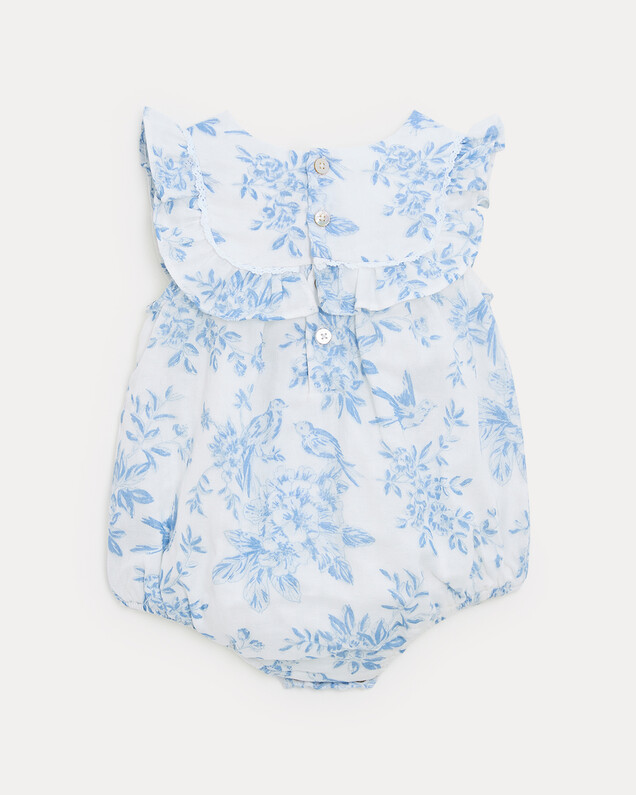 Barboteuse en gaze de coton Célestine Imprimé porcelaine Natalys