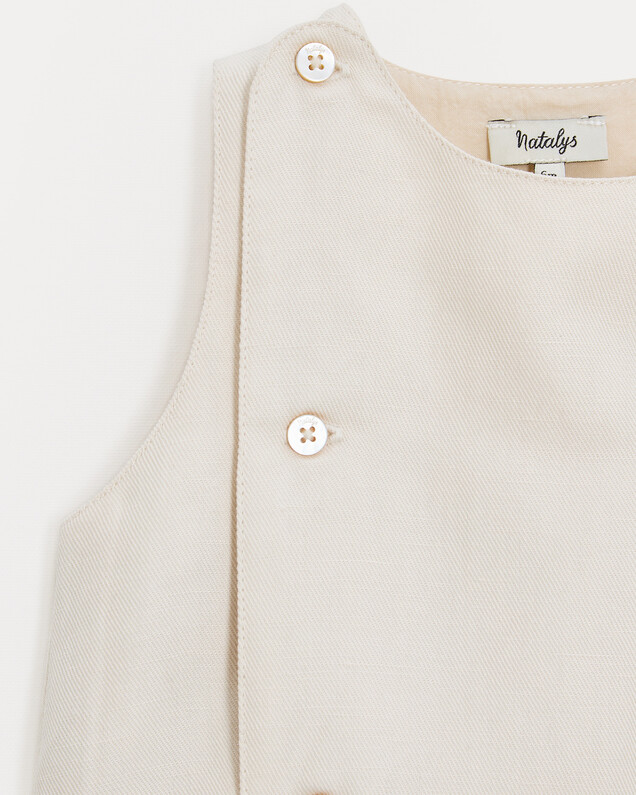 Barboteuse en twill Honoré Coloris beige Natalys