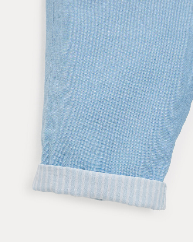 Pantalon en chambray Achille Coloris bleu clair Natalys