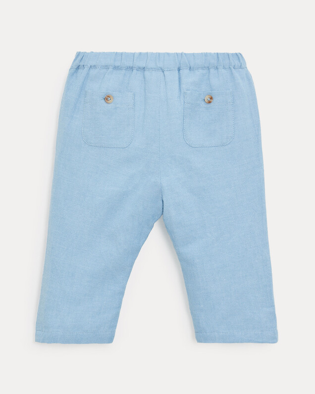 Pantalon en chambray Achille Coloris bleu clair Natalys