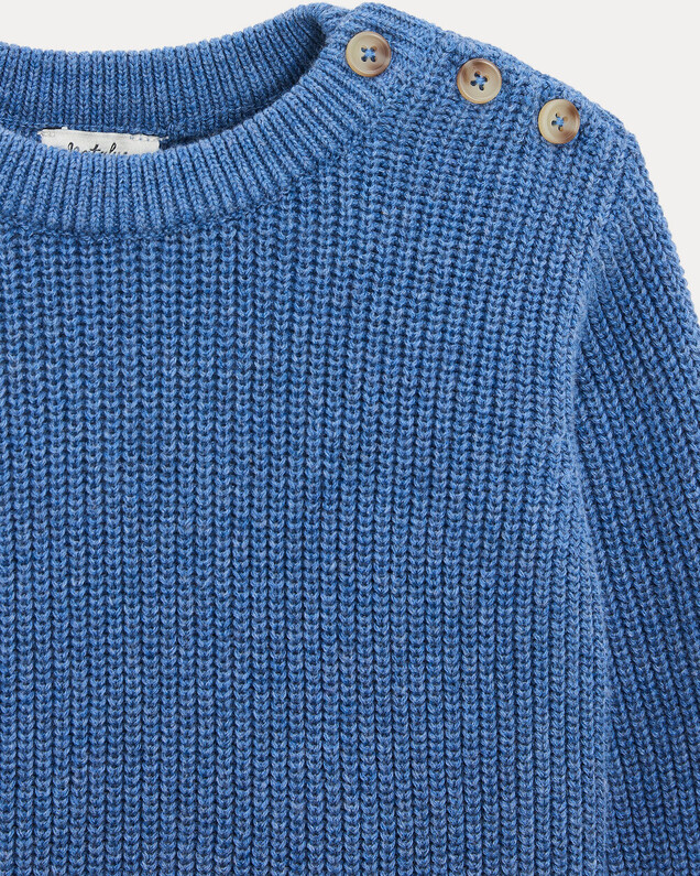 Pull en tricot fantaisie Willie Coloris bleu nattier Natalys