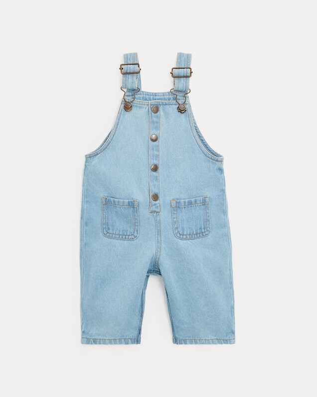 Salopette longue en denim Jack Coloris bleu Natalys