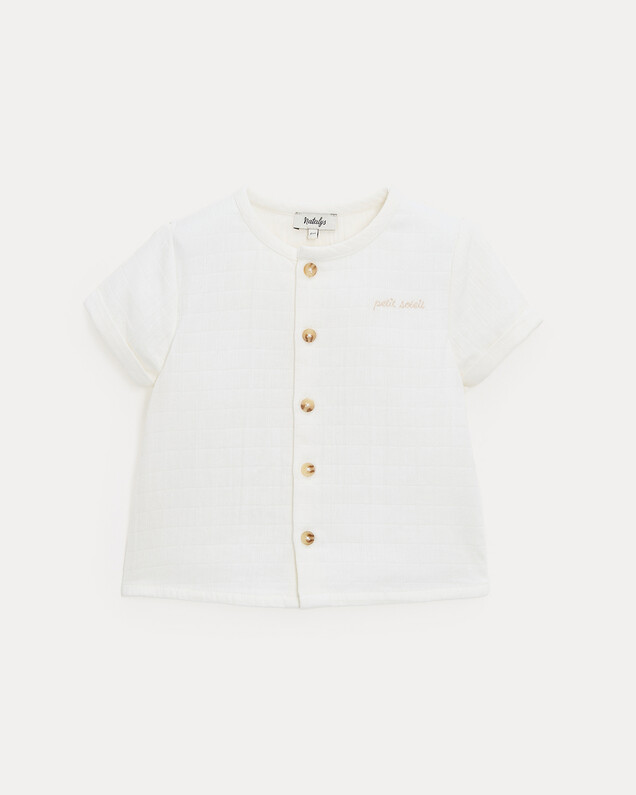 Chemise à manches courtes Théodore Coloris écru Natalys