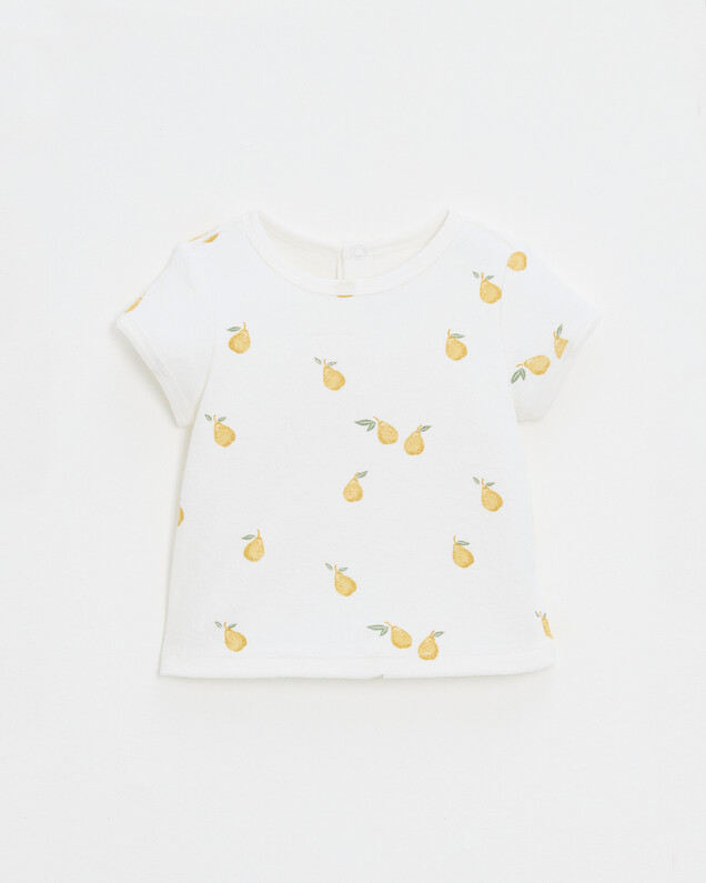 Tee shirt manches courtes en éponge Lubi... Imprimé poires Natalys