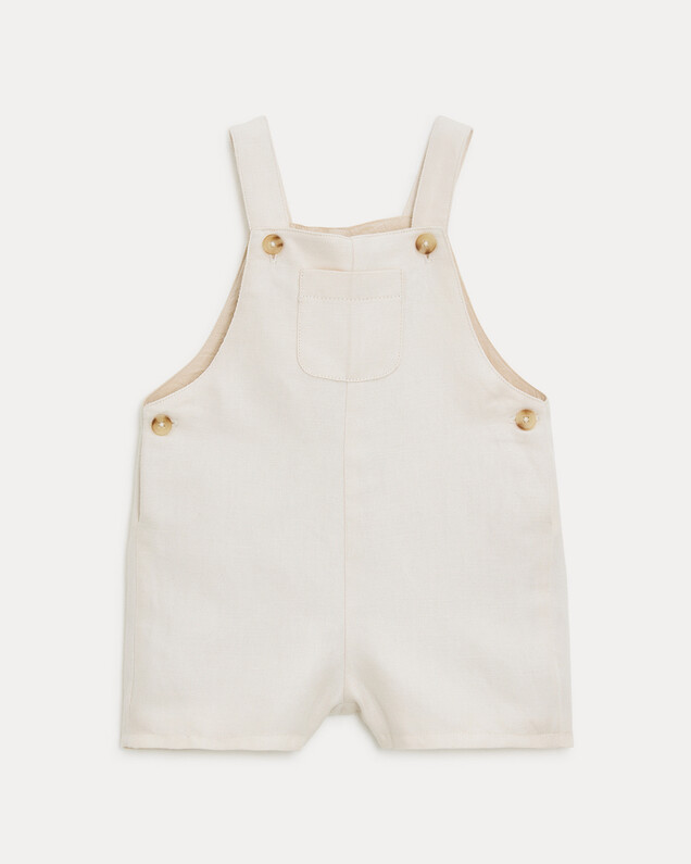 Salopette courte en twill Edgar Coloris beige Natalys