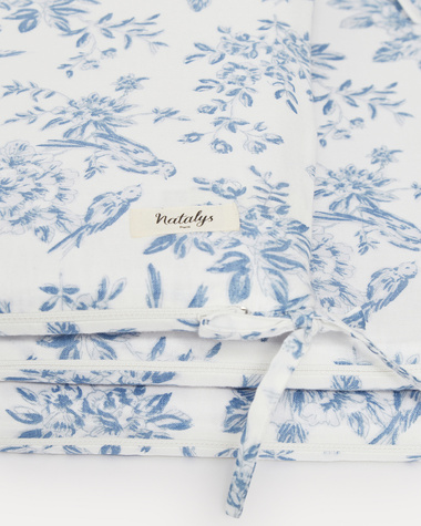 Tour de lit L&eacute;andre Imprim&eacute; porcelaine  Natalys