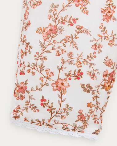 Pantalon en gaze de coton Paula Imprim&eacute; arabesque  Natalys
