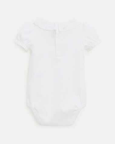 Body manches courtes &agrave; col brod&eacute; Lucie Coloris &eacute;cru  Natalys