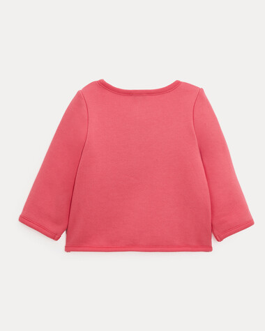 Gilet en molleton brod&eacute; bonheur Camill... Coloris grenadine  Natalys