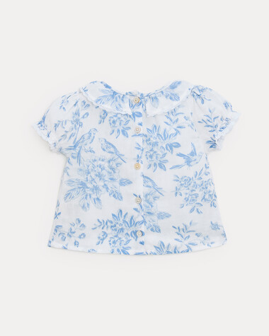Blouse manches courtes Thelma Imprim&eacute; porcelaine  Natalys