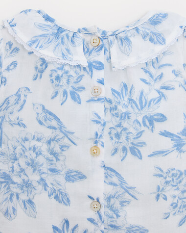 Blouse manches courtes Thelma Imprim&eacute; porcelaine  Natalys