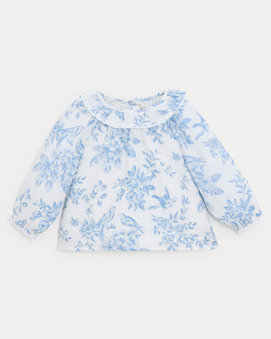 Blouse &agrave; manches longues Ad&egrave;le Imprim&eacute; porcelaine  Natalys