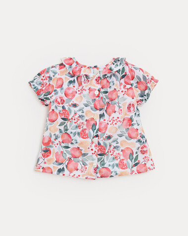 Blouse manches courtes Thelma Imprim&eacute; grenade  Natalys