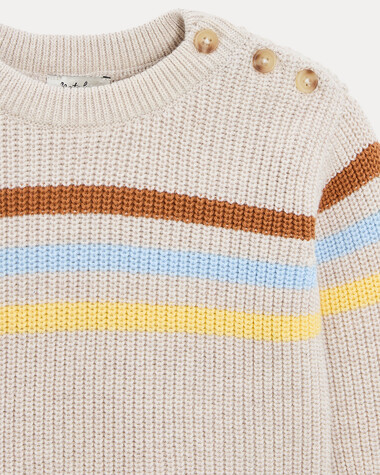 Pull en tricot fantaisie Willie Coloris beige  Natalys