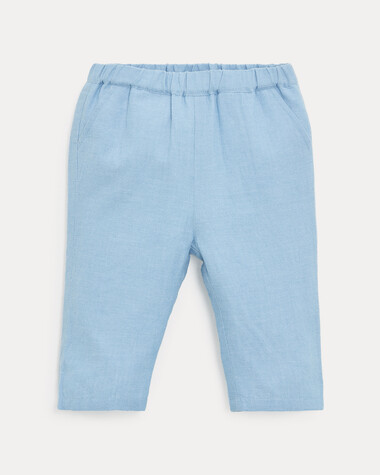 Pantalon en chambray Achille Coloris bleu clair  Natalys