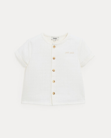 Chemise &agrave; manches courtes Th&eacute;odore Coloris &eacute;cru  Natalys