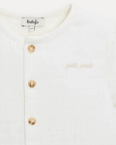 Chemise &agrave; manches courtes Th&eacute;odore Coloris &eacute;cru  Natalys