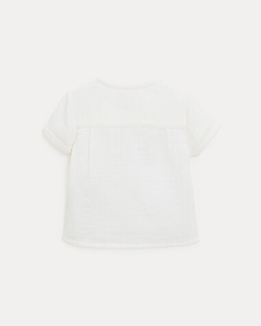 Chemise &agrave; manches courtes Th&eacute;odore Coloris &eacute;cru  Natalys