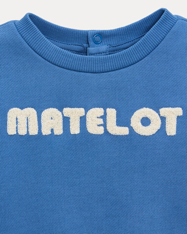 Pull en molleton Matelot Jo Coloris bleu  Natalys