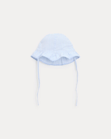 Chapeau en coton Lison Imprim&eacute; rayures ciel  Natalys
