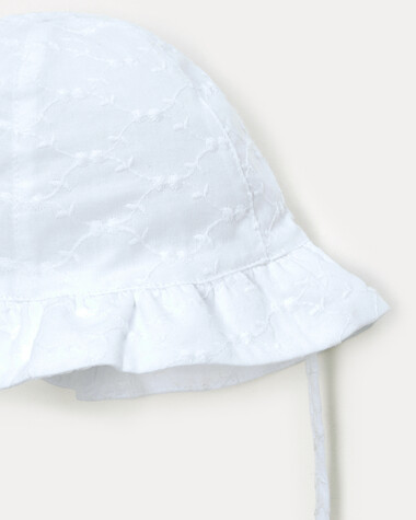 Chapeau en broderie Lison Coloris &eacute;cru  Natalys