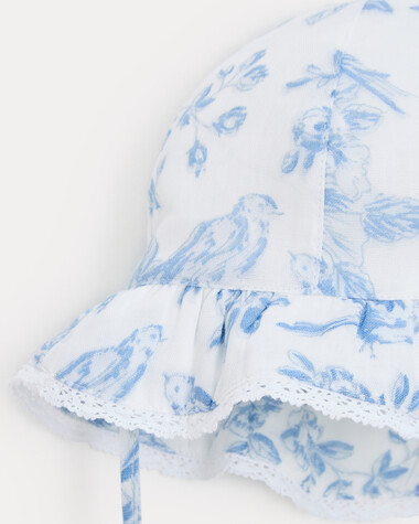 Chapeau en gaze de coton Lison Imprim&eacute; porcelaine  Natalys