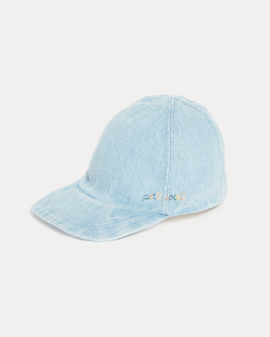 Casquette brod&eacute;e en denim Gabin Coloris bleu  Natalys