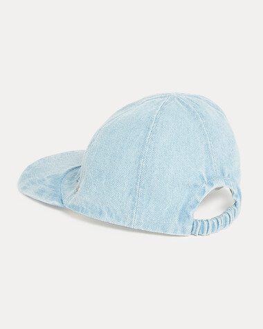 Casquette brod&eacute;e en denim Gabin Coloris bleu  Natalys