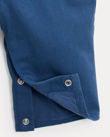 Salopette longue en twill Valentin Coloris bleu nattier  Natalys